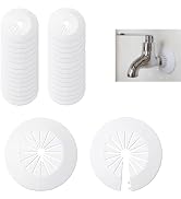 30Pcs Flange Pipe Cover, Escutcheon Plate Plumbing Cover Water Drain Pipe Line Cover White Decora...