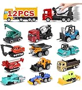 ZHFUYS 12PCS Metal Mini Cars Toy for Kids, Toy Cars for Kids, Trucks Toy Vehicles Set for Toddler...
