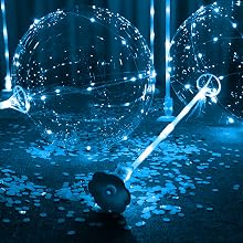 Blue LED table top balloons wedding balloo LED balloons with sticks