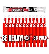 Be Ready - Industrial 12 Hour Illumination Emergency Safety Chemical Light Glow Sticks 36 Pack
