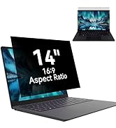 Laptop Privacy Screen 14 Inch, Laptop Screen Privacy Shield 16:9 Aspect Ratio Anti-Glare Blue Lig...
