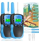Vvinca Walkie Talkies Toys for Ages 5-7, Rechargeable Walkie Talkie for 3-12 Year Old Boy Girl wi...