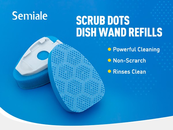 scrub dot dishwand refills with handle non scratch cleaning dish wand refill2