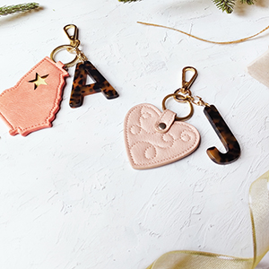 Cute initials key chain