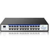 Easy Smart Managed Ethernet Switch, 24 Port Gigabit Switch,Network Hub, Ethernet Splitter, Plug &...