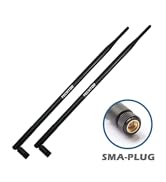 TECHTOO 9dBi WiFi Antenna with SMA Male (SMA-Plug) Connector Compatible W/Foscam Anran Haloview I...