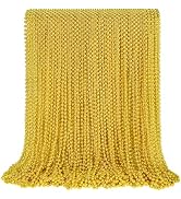 SHAOQINLIN 100 Pcs 33 Inch Metallic Bead Necklaces, Mardi Gras Beads Necklace St. Patrick's Day B...