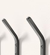 GWAAZXGZ Wall Hooks for Hanging Coats - 5 Pack Black 3.2'' Double Hook Design, Hat Organizers, Wa...