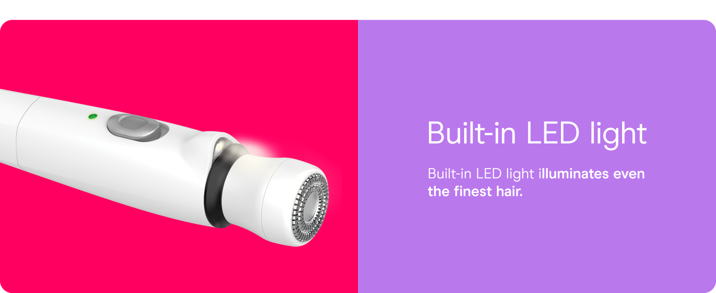 Conair girlbomb shaver trimmer nose facial hair women ladies ear portable light brow rechargeable