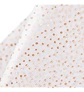 WRAPAHOLIC Gift Wrapping Tissue Paper - 25 Sheets Metallic Rose Gold Dots Tissue Gift Wrap Paper ...