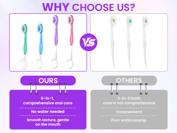5-in-1 Mini Toothbrush Disposable