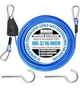 VIVBOO 40ft Blue Clothes Line
