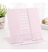 MSDADA Book Stand Metal Reading Rest Book Holder Adjustable Cookbook Documents Holder Portable Bo...