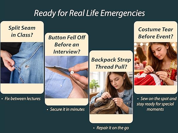 sewing kit for emergency clothing repairs for all ages, sewing kit gift for sew lovers