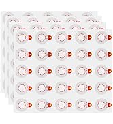 YEWROXY 100Pcs Vial Seal Stickers, Circle Vial Sticker Seal for Aluminum Plastic Caps, Transparen...