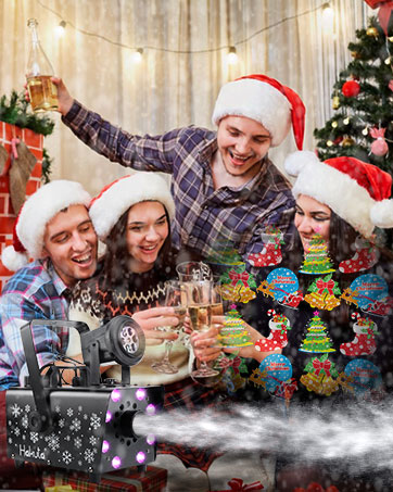 snow machine with LED light snow machine for Christmas party