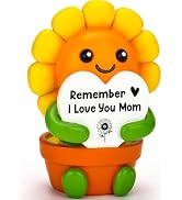 Birthday Christmas Stocking Gifts for Mom Mother, Sunflower Decor for Home Desk Hand-Painted Resi...