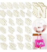 Self-Adhesive Chenille Letters Patches: NICEVINYL 104PCS White Preppy Letter Patches Stickers for...