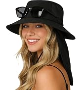 SENWAI Womens Sun Hat Outdoor UV Protection Foldable Packable Bucket Hat with Detachable Neck Fla...