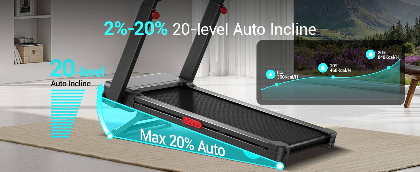 2-20% 20 level auto incline