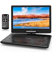 WONNIE 16.5" Portable DVD Player with 14.1" Large HD Swivel Screen, 6 Hours Rechargeable Battery,...