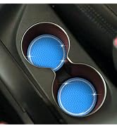 VAGURFO 2 PCS Car Coasters, Senose Bling Car Accessories, Universal 2.75" Anti-Slip Silicone Cup ...