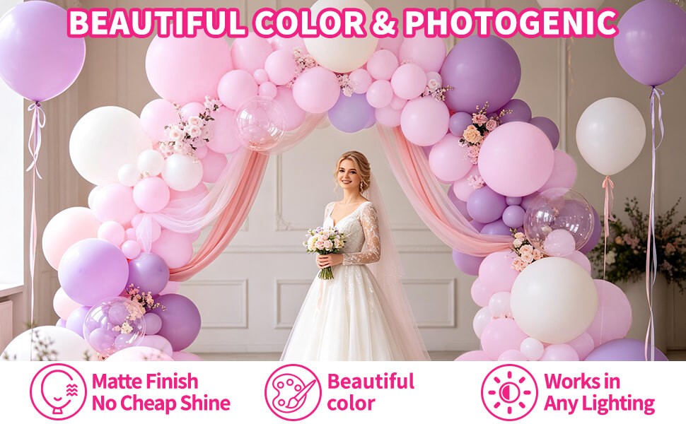 light pink ballons