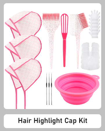 hair bleach highlighting dying coloring kit brush and bowl whisk frosting cap with hook dye color