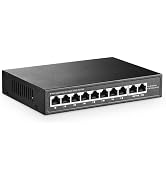 YuLinca 10 Port Mini Gigabit PoE Switch with 8 PoE+ Port, 2 Gigabit RJ45 Uplink, 10/100/1000Mbps,...