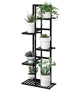 Laiensia 5 Tier Bamboo Plant Stand Rack 6 Potted Multiple Flower Pot Holder Shelf, Indoor&Outdoor...