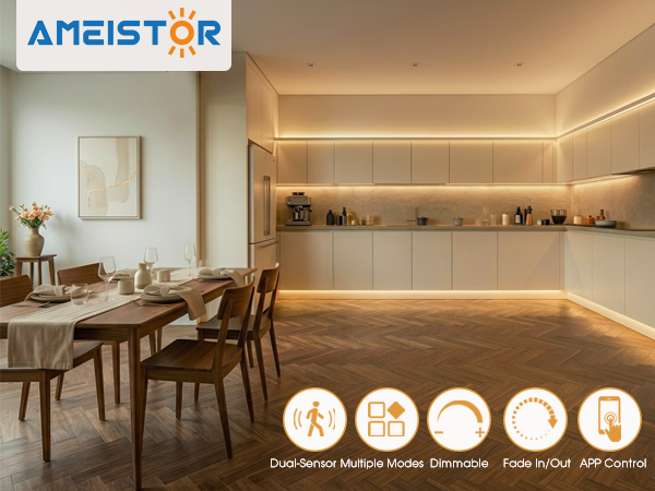 Ameistor Smart Dual-Sensor COB LED Strip Light