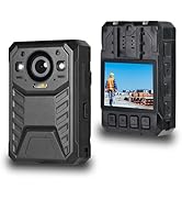 1440P HD Body Worn Camera,17H Record Time,3600mAH Battery Police Body Camera, 128G Memory Audio V...