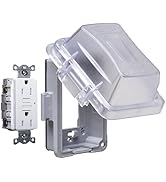 TayMac MG420CS Nonmetallic Extra Duty Complete in-Use Cover 15 Amp WRTR Self Test GFCI Kit, 1-Gan...