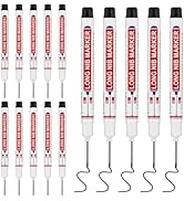 LYXMYGS 15 PCS Long Head Deep Hole Marker Pens,20mm Long Nib Marker,Longs Nose Markers,Waterproof...