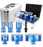 Diamond Core Drill Bit Set - BRSCHNITT Diamond Hole Saw Kit for Drilling Porcelain Tile Ceramic M...