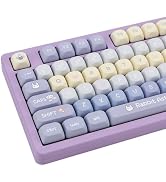 GEKUCAP Purple PBT Keycaps, 136 Keys Dye Sublimation XOA Profile Round Keycaps Cute Bunny Keycap ...
