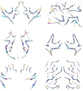 Movie Anime Purple Temporary Tattoos Dance Cosplay Tattoos Stickers Prop Halloween Cosplay Access...