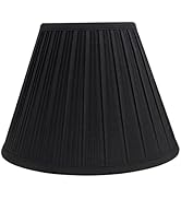 Aspen Creative 59102A, Empire Uno Lamp Shade, Black, 5" Top x 10" Bottom x 8" Slant Height, Slip ...