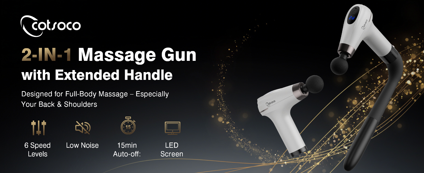 cotsoco Massage Gun with Upgraded Extension Handle