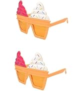 Toyvian Novelty Ice Cream Cone Sunglasses Funny Party Costume Eyewear for Adults and Kids Photo P...