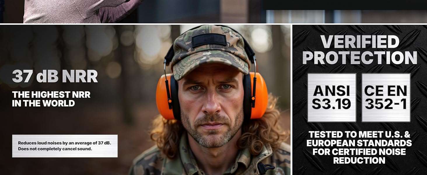 decibel defense shooting ear protection noise reduction noise cancelling ear muffs gun range