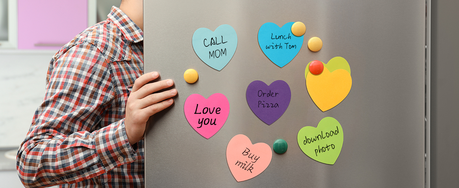 love notes heart sticky notes