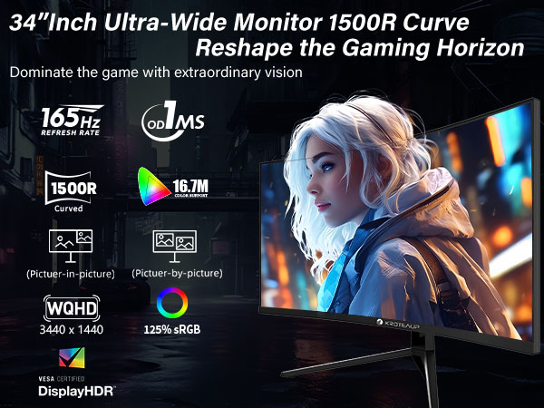 34 4k 165hz Monitor-Black