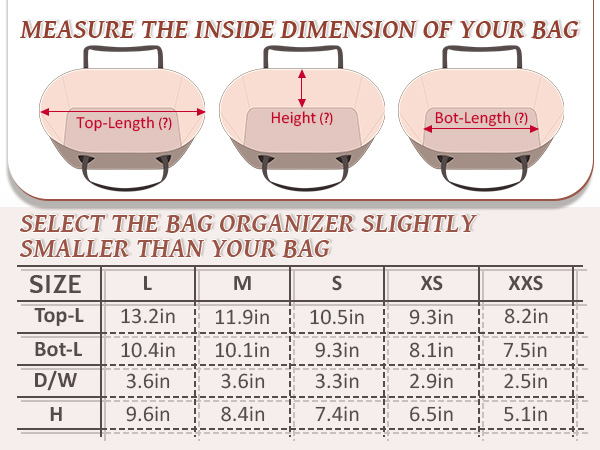 Purse Organizer Insert