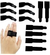 Kris-kikomy 12 Pack Buddy Tape Finger Straps With Padded No-Slip Hook and Loop Are A Washable and...