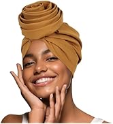 FADACHY Turbans for Women, Satin Lined Turban African Silk Bonnet, Head Wrap Double Layered Pre-T...