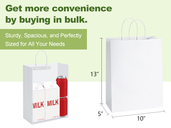 Large paper Bags white