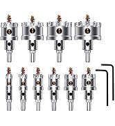 GMTOOLS 12Pcs TCT Hole Saw Kit for Hard Metal, 5/8" to 2-1/8”Inch Tungsten Carbide Tipped Metal H...