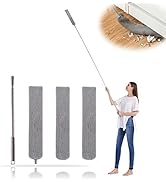 Retractable Gap Dust Cleaner with 3 Reusable Microfiber Dusting Cloths, Under Appliance/Refrigera...