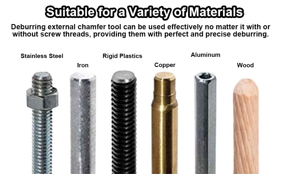 deburring external chamfer tool, bolt deburring tool,